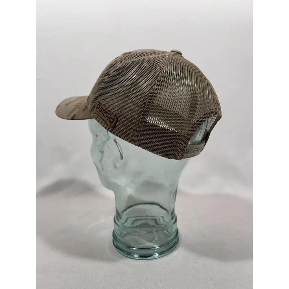 Patchd Desert Camo Snapback Hat Mesh Streetwear Tactical Outdoor Gorpcore